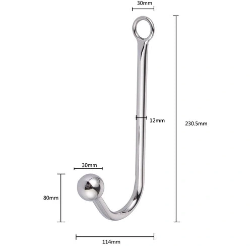 Anal Hooks 5334 Beaded Cuffs with Anal Collar and Hook Elegant 0122